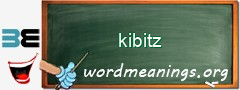 WordMeaning blackboard for kibitz